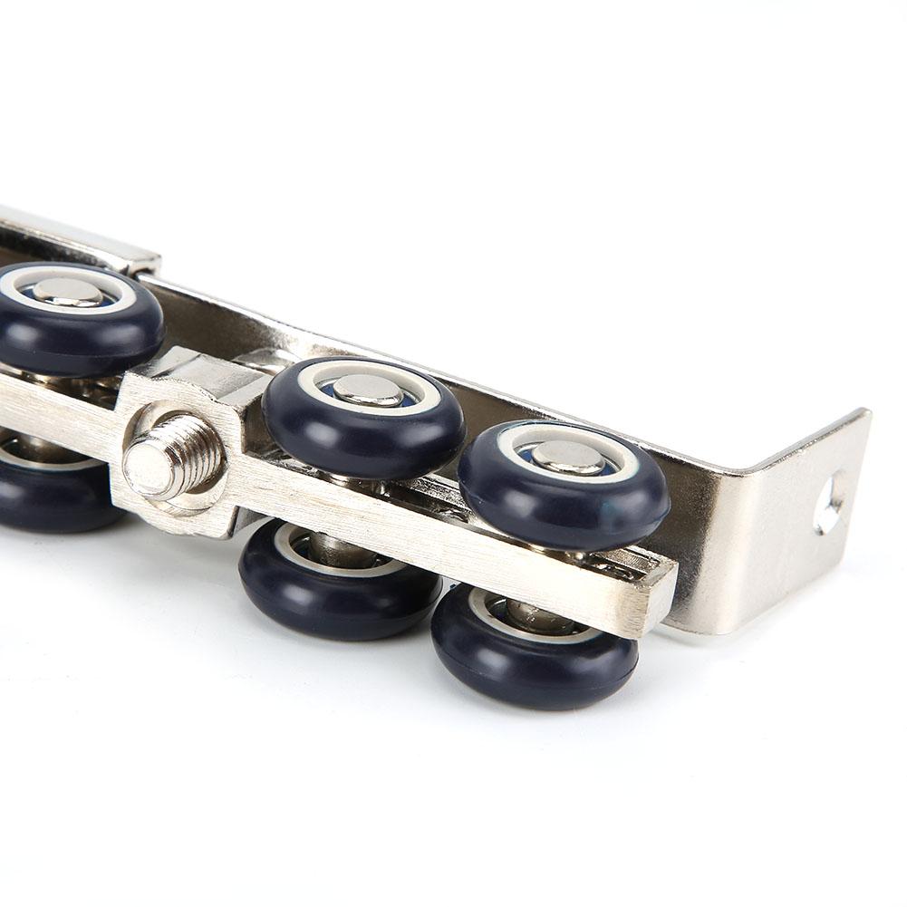 2Pcs Household 12 Wheels Hangers Roller Mute Sliding Door Gate Roller Pulley Door Closet Hardware Kit