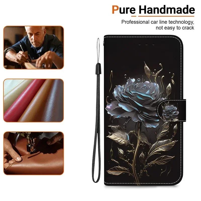 Etui PU X7A Do Honor X7a Etui Portfelowe Do Huawei Honor X 7a x7 Malowane Etui Honor X6a X6 X5 Plus Skórzane Pokrowce Książkowe Coque Muszle
