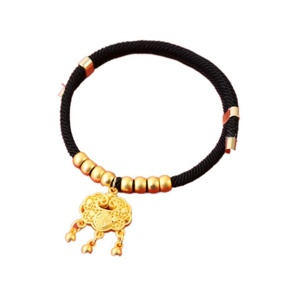 Chinese Style Cat Weave Necklace Adjustable Cat Long-Life Lock Collar  Photograph