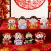 Cartoon God of Wealth Figurine Hand-painted Chinese Immortals Statue Resin Sculpture Home Office Desktop Decoration Ornament