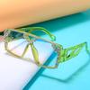 2023 European & American Fashion Diamond Large Frame Sunglasses – Party-Perfect, Trendy Thick Legs