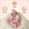 Cure 18 Inch Cloth Body Reborn Dolls Bettie Full Vinyl Body Newborn Babies Doll Wear Pink Dinosaur Romper Vivid Rebirth Dolls for Children's Day Gifts