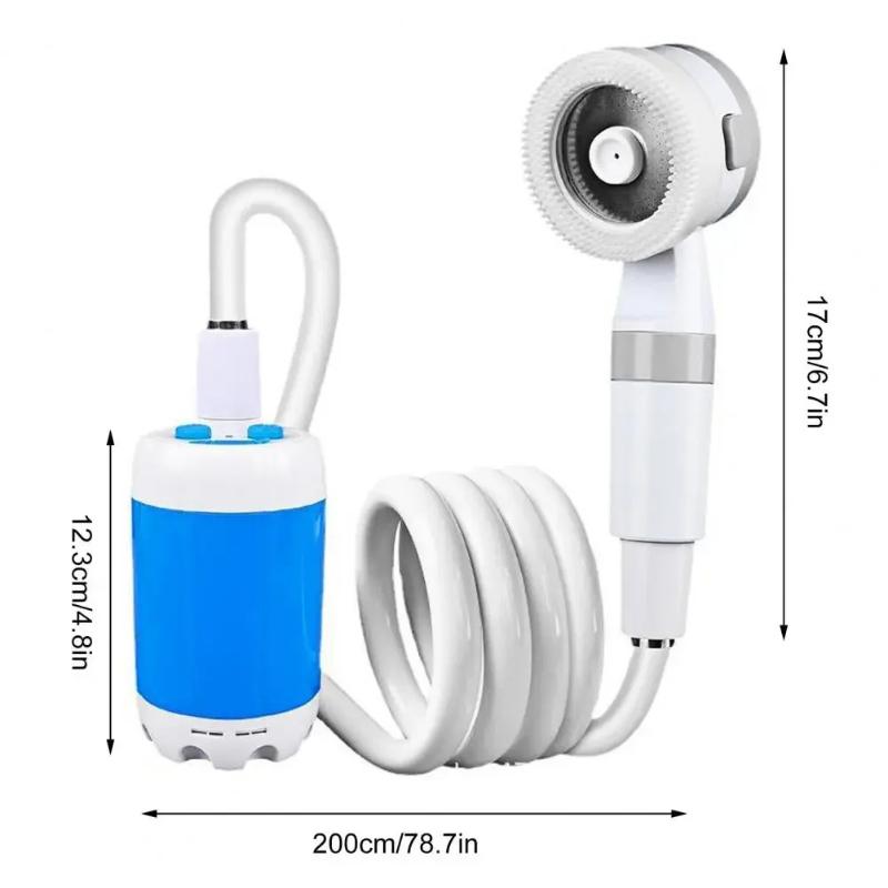 High-Pressure Portable Camp Shower - Lightweight Outdoor Showerhead with Hose for Travel Hiking Backpacking Outdoor Tools