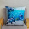 Poszewka na poduszkę Wzór delfinów oceanicznych Nadruk świata podwodnego Poduszka Dzieci Sofa Dekoracja domu