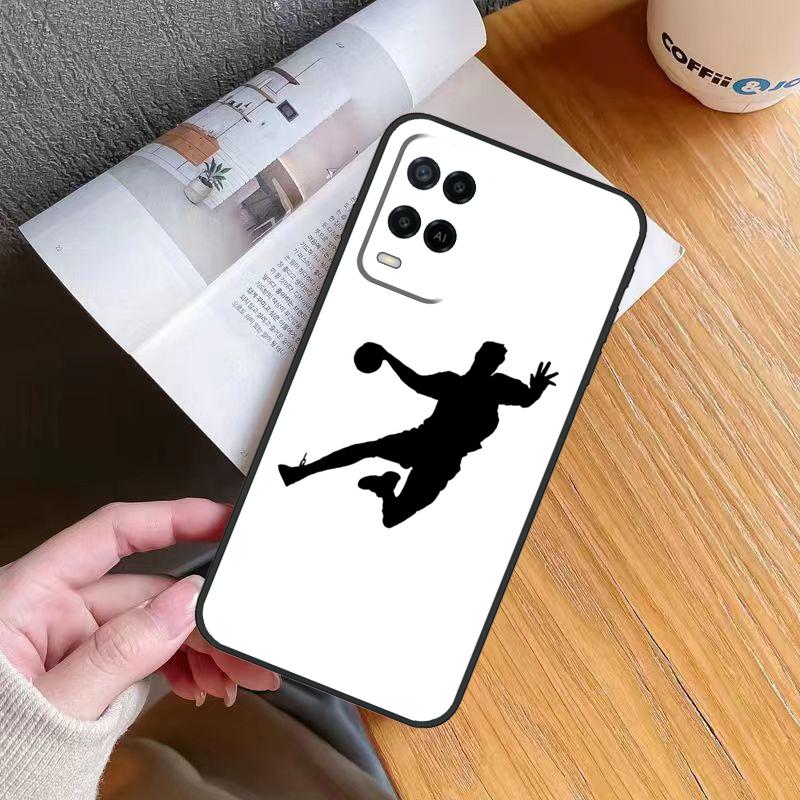 Handball Handballer Case For Oppo A6 A5 Pro A57 A17 A78 A54 A74 A94 A76 A16 A96 A18 A40 A60 A80 A38 A58 A98 A15