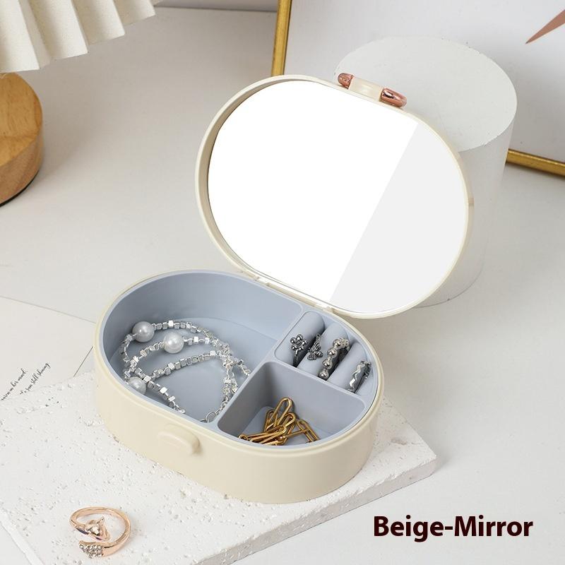 

Mini Multifunction Jewelry Storage Box Portable Home Travel Earrings Necklace Storage Case For Women Ring Organizer Display Case белый