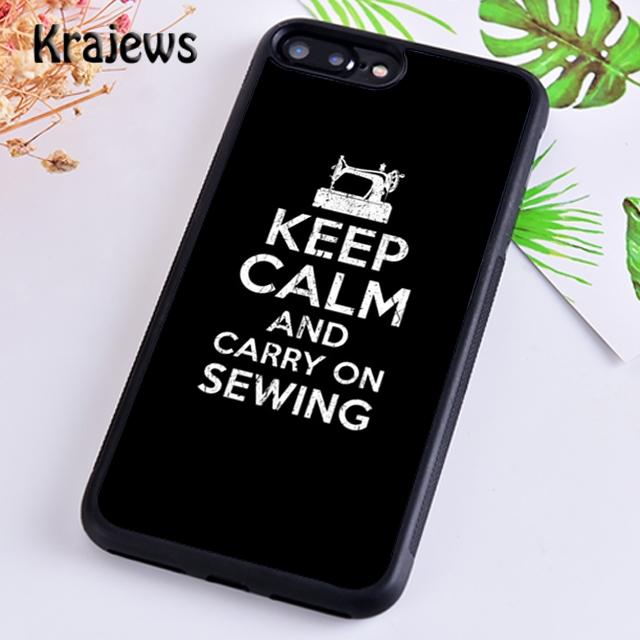 Krajews Eat Sleep Sew Repeat Phone Case Cover For iPhone 17 Air 16 15 14 plus 11 12 13 pro max coque Shell Fundas