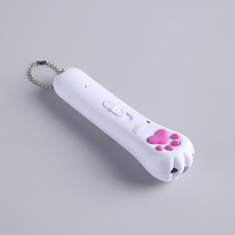 USB Charging Laser Cat Toy, Multi-pattern Cat Paw Print Cat Toy, Infrared Projection Cat Pen