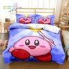 3D Design Printed Kawaii Cartoon Kirbys Bed Ensemble Single Size Single Size Full Queen Dimension King Dimension Size Bed Kit Adult Kid Bedroom