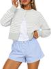 Cropped Cardigan Sweaters for Women Fall Fashion Clothes 2026 Lightweight Knit Button-Down, Versatile Layering Piece for Fall, Spring & Office Wear