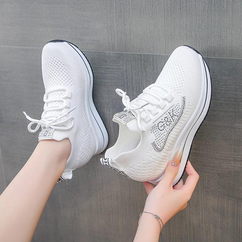 Fashion Women's Vulcanize Shoes 2025 New Spring and Autumn Outdoor Breathable Women Sneakers Casual Light Platform Shoes for Women