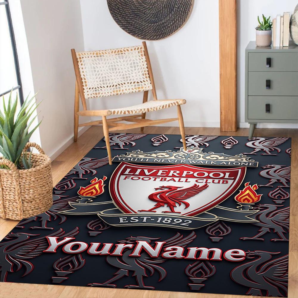 Liverpool Customize Your Name Carpet Suitable for Entryway Outdoor Decorate room Dormitory Antislip Carpet Anime Office Decor