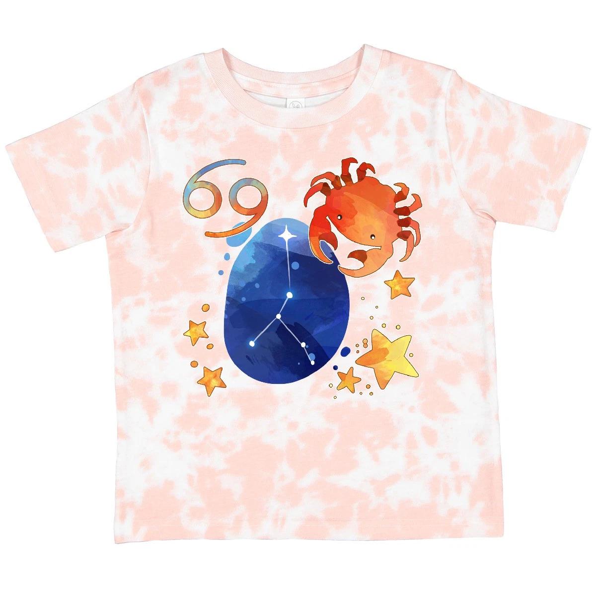Inktastic Cancer Crab Constellation Zodiac Sign Illustration Toddler T-Shirt Sea 110