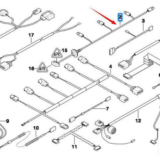 BMW 5er E60 Stoßstange vorne PDC Sensor Kabelbaum 61129122274