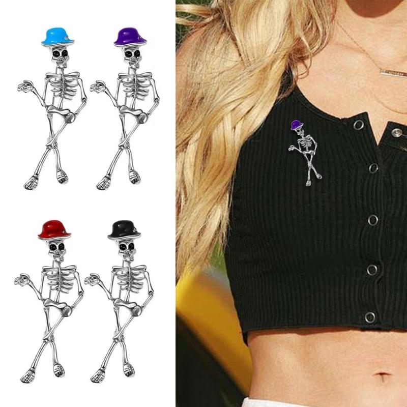 Vintage Skull Brooch Alloy Materials Elegant Gothic Jewelry for Women Secure Clasp Fashion Accessory Gift Ideas