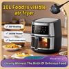 1400W 8L/10L Large Capacity Touch Screen Oil-free Cooking Machine Household Multifunctional Air Fryer