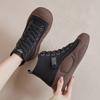Genuine Leather Thick Bottom Short Boots Retro High-top Shoes Casual Single Boots