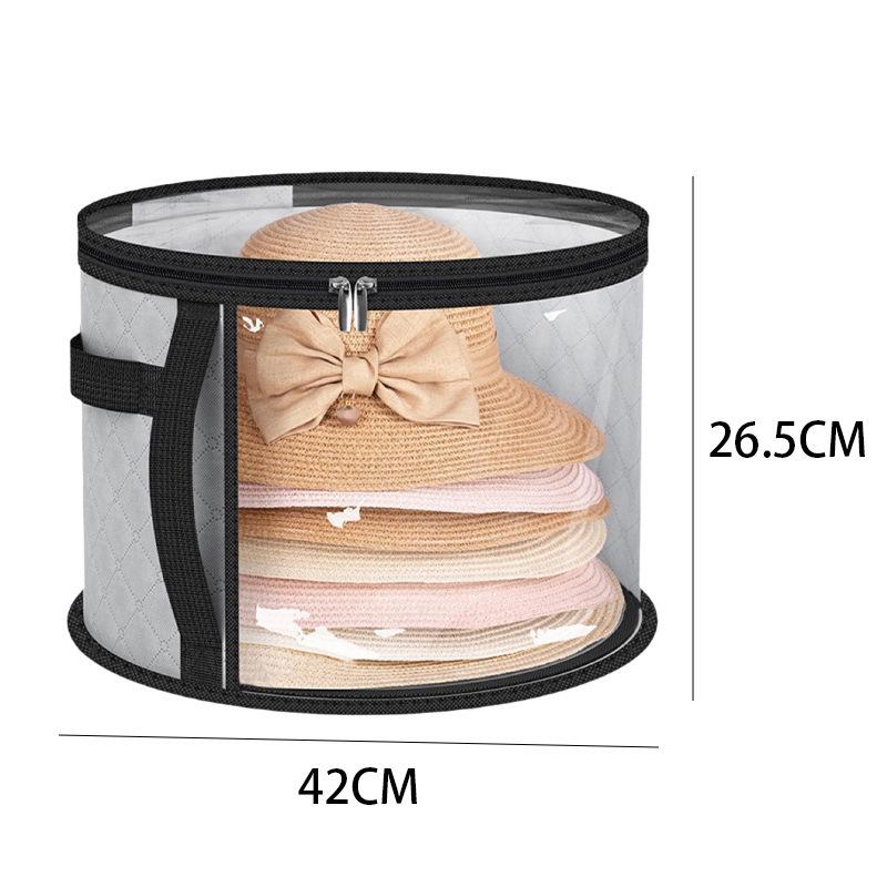 Portable Foldable Dustproof Hat Storage Bucket