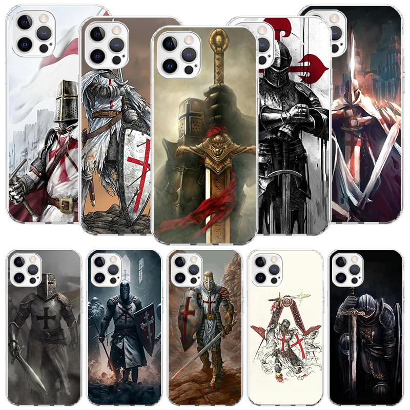 Knights Templar Crusades Phone Case For Apple iPhone 17 Air 16 15 Plus 14 + 13 Mini 12 11 Pro Max 7 8 SE 16Max Soft Shell Cover
