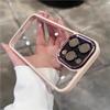 Applicable To Apple 18 Mobile Phone Case Metal Lens iPhone17promax Missed Label All-inclusive Transparent Anti-drop Protective Case