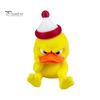 Funny Duck Ornaments 3D Printed Yellow Figurine, Arrogant Statue with Christmas Fun Holiday Party Supplies Hat, Miniature Ornament for Home