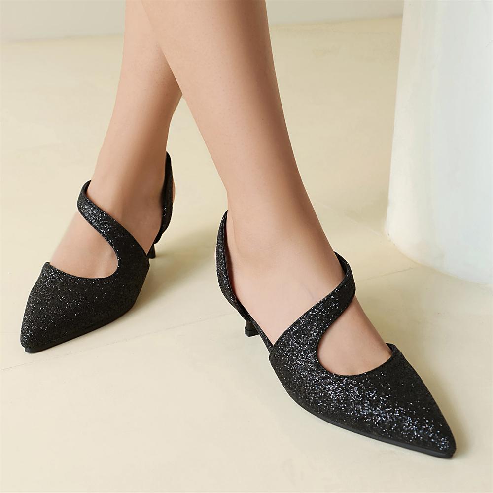 Fashion New Design Luxury Black Silver Stilettos Pointed Toe High Heels Women Sandals Summer Party Wedding Dress Prom Shoes Pumps 2025