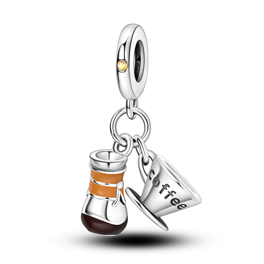 Newest Charms Bead Copper Lovely Cat Moon Eternal Love Heart Dangle Fit Original Fashion Bracelets Diy Jewelry