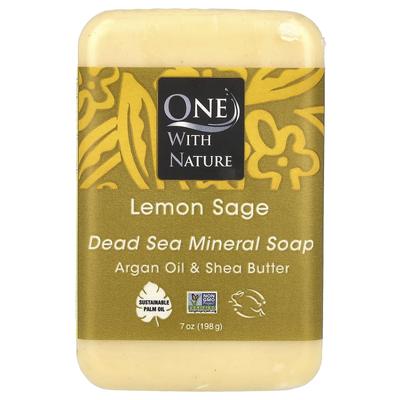Triple Milled Mineral Soap Bar, Lemon Sage, 200G(7Oz)
