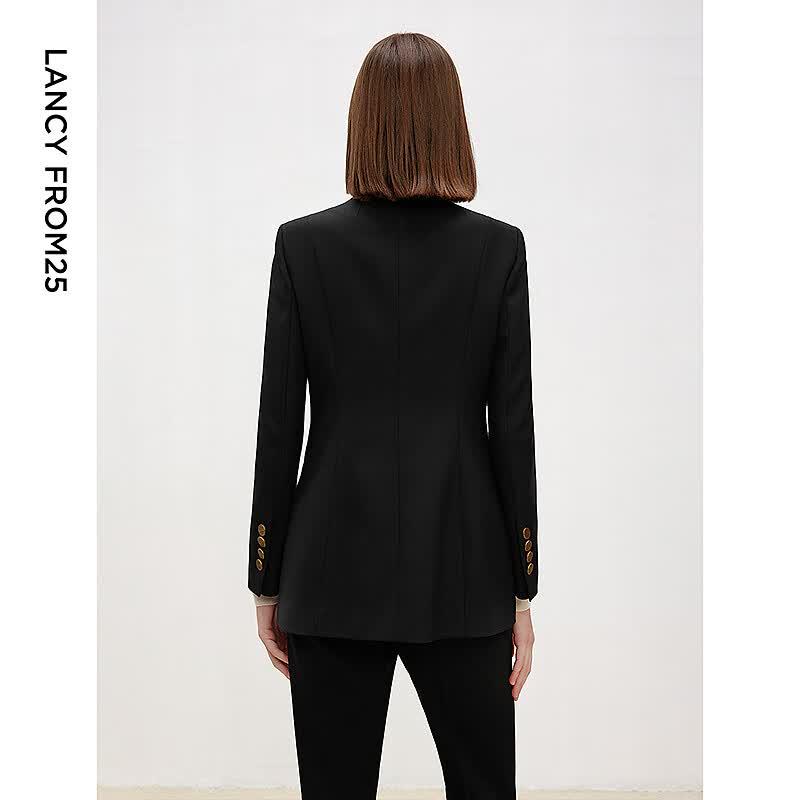 LANCY Women's 100% Wool Short Jacket