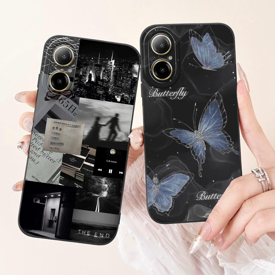 Soft Silicone Back Cover For Realme C67 4G 5G Bumper Shell Cartoon Panda Astronaut Cute Painting Case Coque Realme RMX3890 Etui