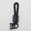 Hand-Woven Cowhide Leather Keychain Pendant with Logo Embossing - High-Quality Anti-Lost Car Lanyard