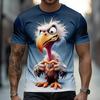Herren Tier Lustiges T-Shirt Kurzarm T-Shirt 3D Druck Rundhals Shirt Übertriebenes Designer Party Urlaub