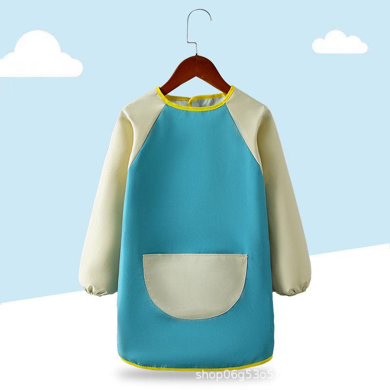 Grembiule Artistico Impermeabile Personalizzato per Bambini - Manica Lunga con Laccetti, Vestiti da Pittura Anti-Macchia