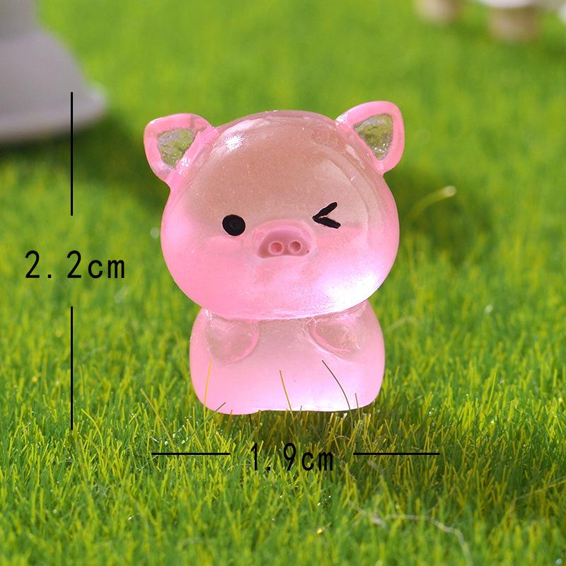 

Мини светящиеся маленькие животные микро украшения ландшафтный декор миниатюрные фигурки украшения для дома своими руками аксессуары подарки розовый