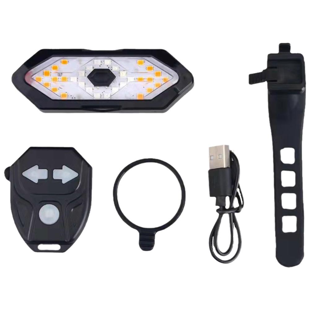 1/2Set Bike Turn Signal Lights Wireless Remote Control Bicycle Taillight LED Warning Tail Lamp USB Rechargeable Bike Accessories