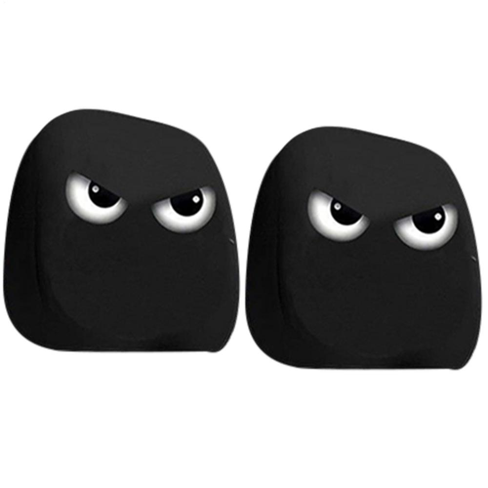 2PCS Funny Cartoon Eyes Headrest Covers, Car Front Seat Head Rest Decor Pillow for SUV Truck MPV RV, Auto Interior Accessories