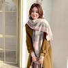 2025 Autumn/Winter Mid-Length Warm Plaid Scarf: Japanese & Korean Sweet Fashion Shawl
