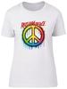 Reclaim Peace Womens T-Shirt Peace Symbol Rainbow Street Drips Ladies Gift Tee