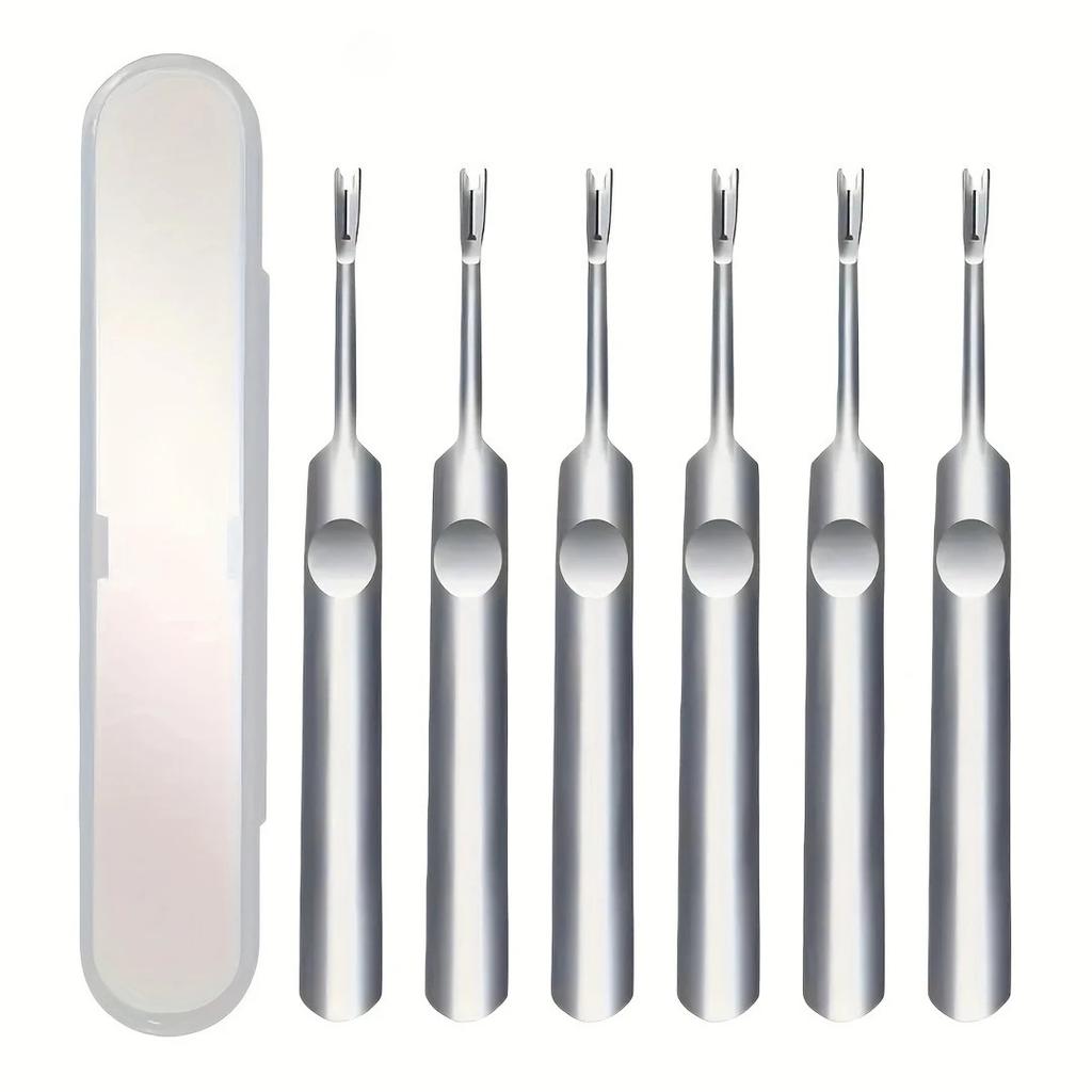 Professional Stainless Steel Cuticle Pusher Nail Exfoliator Dead Skin Fork Manicure And Pedicure Tools Nail Care Unscented