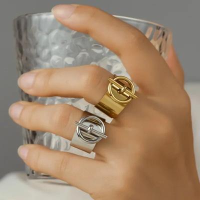 Mode Temperament Einfache Design Geometrische Ring Französisch Vintage Öffnung Ringe Schmuck Geschenk
