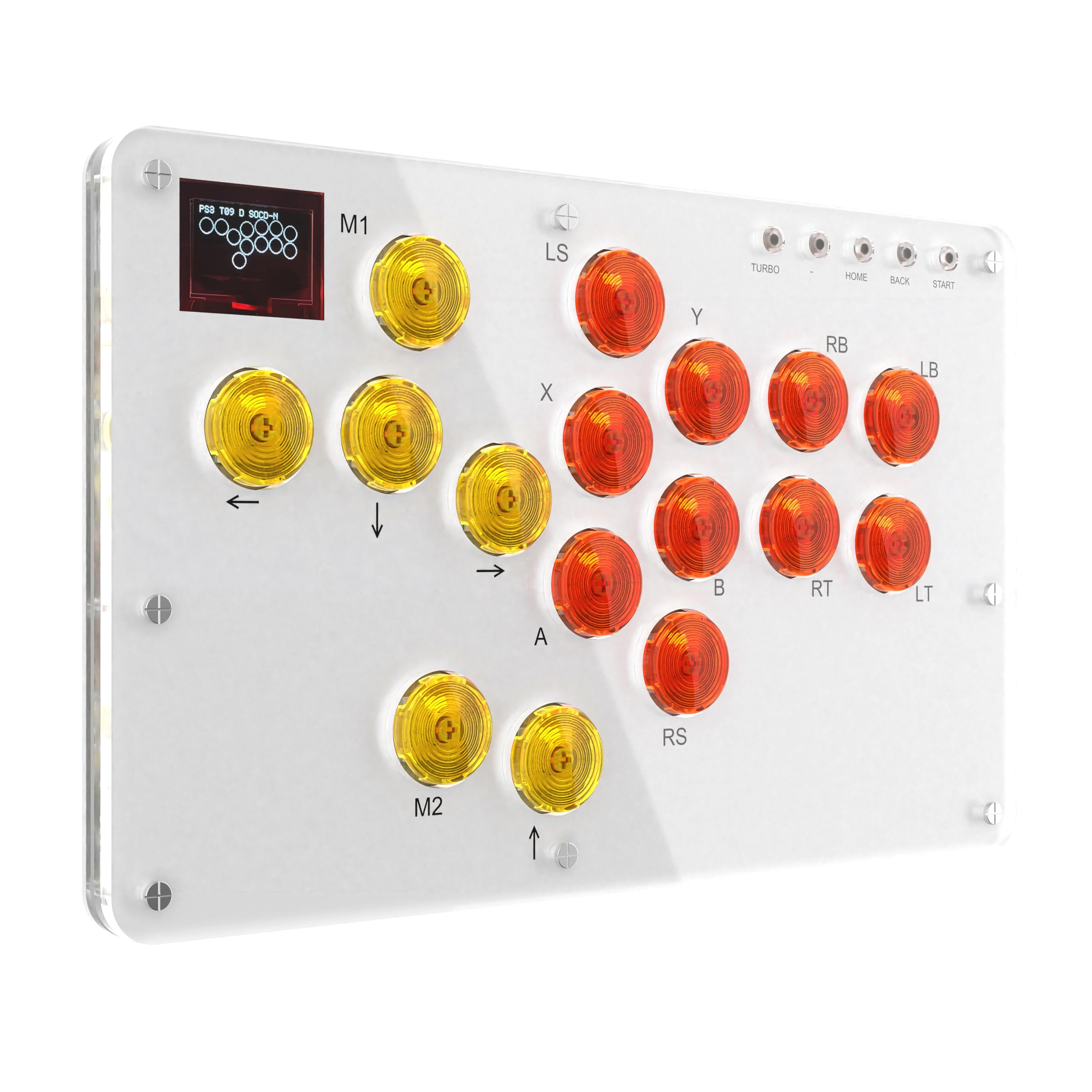 

ZMBESUP Аркадный стик без рычага для Switch Контроллер для файтингов с нулевым широким верхом, горячо настраиваемой RGB-подсветкой, функцией быстрой стрельбы и японской инструкцией