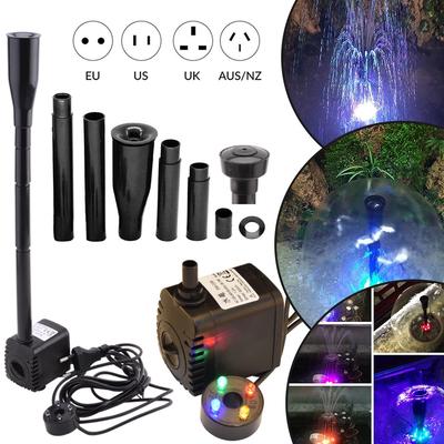 8W Aquarium Fish Pond Led Submersible Water Pump Garden Fountain Pump With Led Color Changing