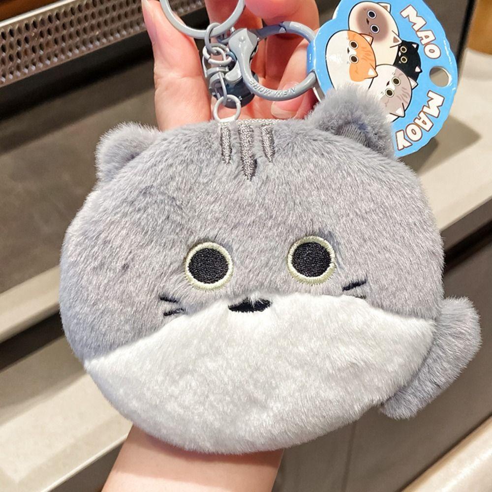 

Kitty Siamese Cat Coin Purse Wallet Zipper Bag Pendant Ginger Cat Earphone Bag Money Bag Card Holder Black Cat Storage Bag Girl