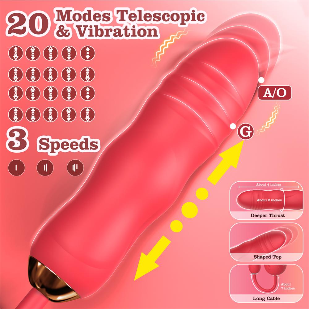 Rose-Licking Vibrator Female G Spot Nipple Clitoris Stimulator Tongue Lick Vibrating Love Egg Dildo Adults Sex Toys for Women 18