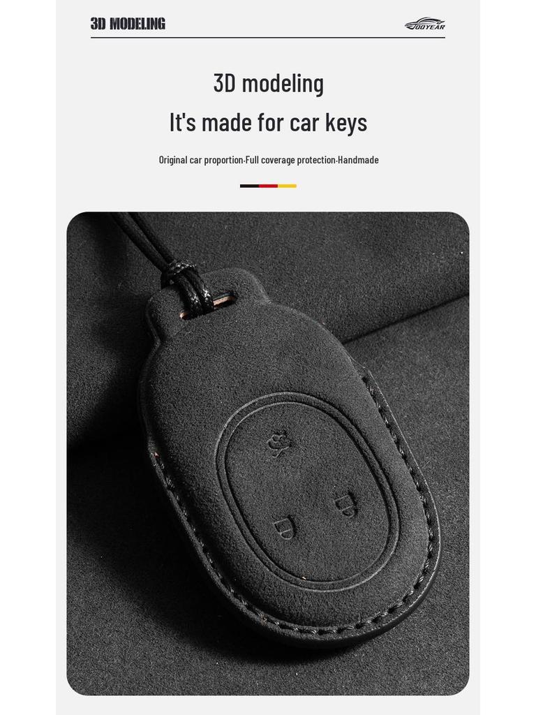 NIO Key Fob Case for ES6, ES8, EC6, ES7, ET7, ET5 - Tricolor Suede Protective Shell