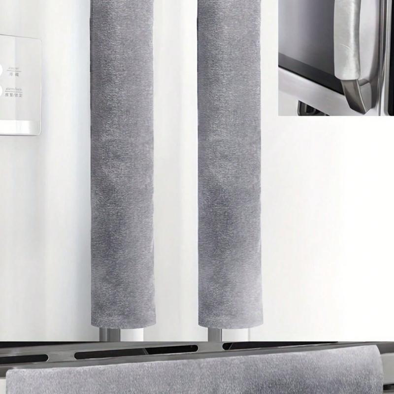 2Pcs Double-Door Refrigerator Oven Microwave Handle Gloves, Non-Slip Anti-Oil Warm Refrigerator Door Refrigerator Oven Handle Gloves