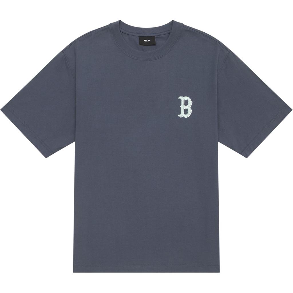 New MLB MONOGRAM Reading Collection SS24 T Shirt Unisex Dark Gray 3ATSM0443-43GRD