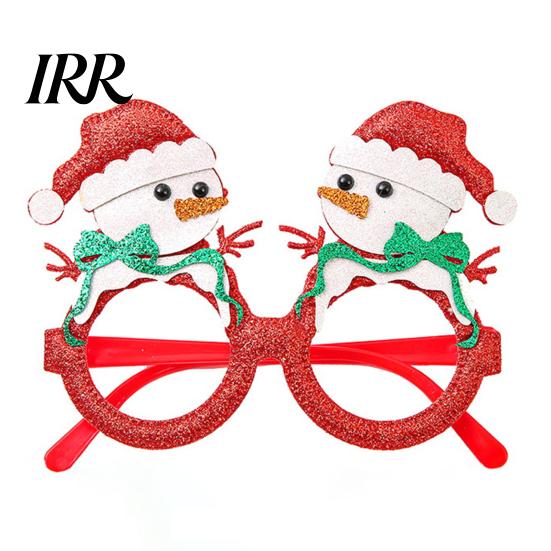 Occhiali di Natale con Montatura Flessibile, Montature Scintillanti per Feste, Cappello di Babbo Natale, Costume Albero, Pupazzo di Neve, Orso, Occhiali Divertenti per Bomboniere
