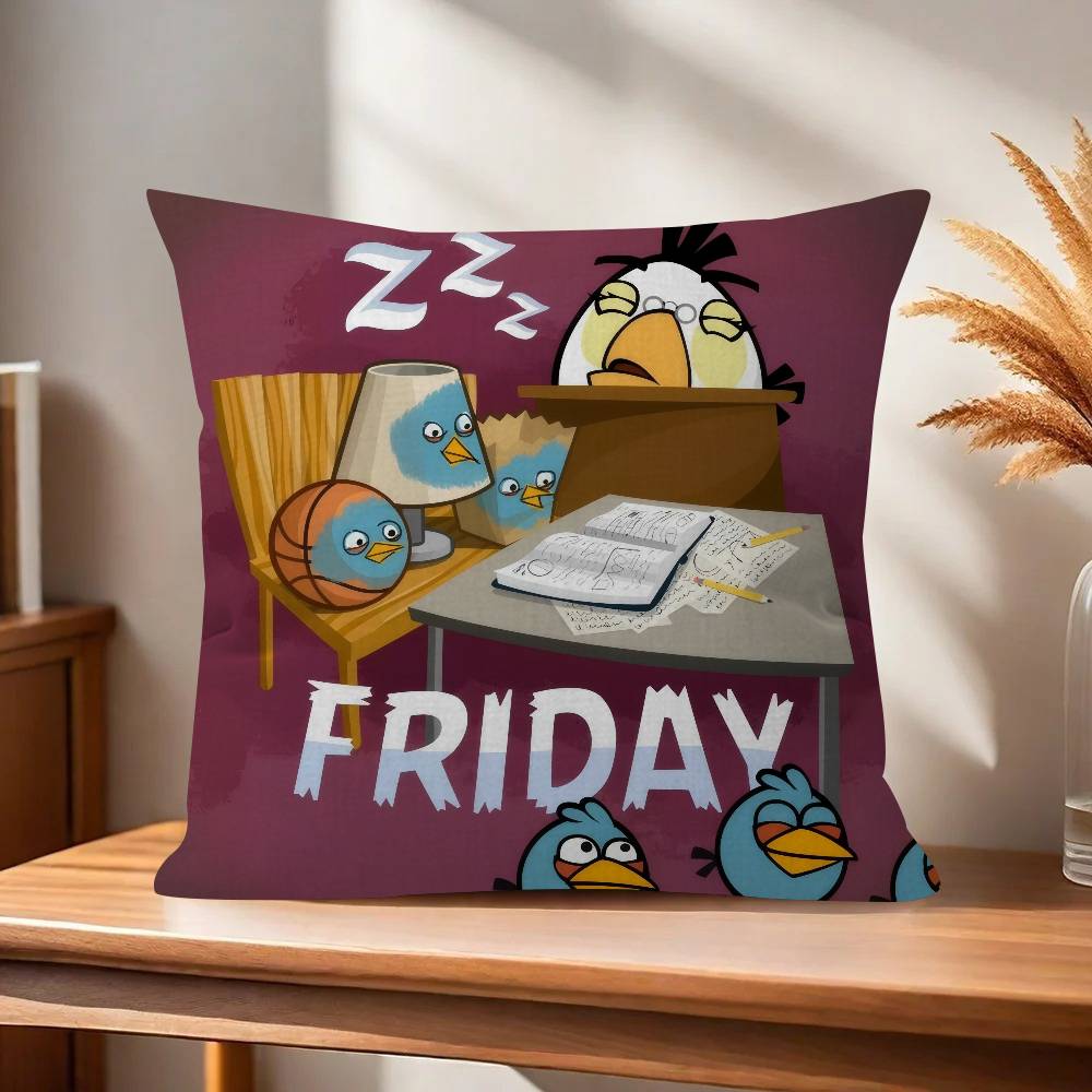 Animation AAAngry Birds Cartoon Pillow Gift Home Office Decoration Bedroom Sofa Car Cushion Cover case x