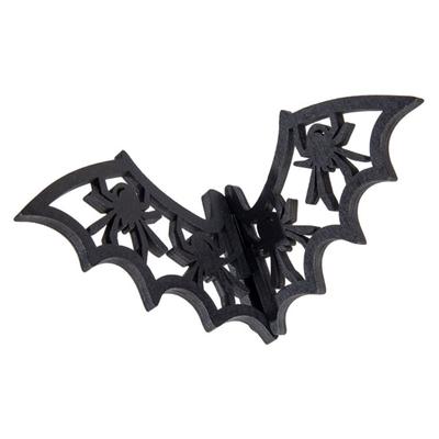 Bat Decoration Hollow Spider Spooky Easy Assembly Reusable Wooden Black Bat Ornament Centerpiece Party